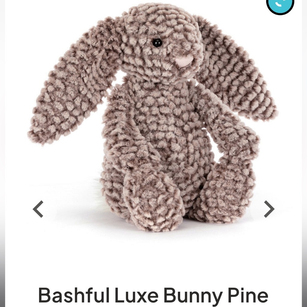 NWT Jellycat Bashful Luxe Bunny Pine RETIRED